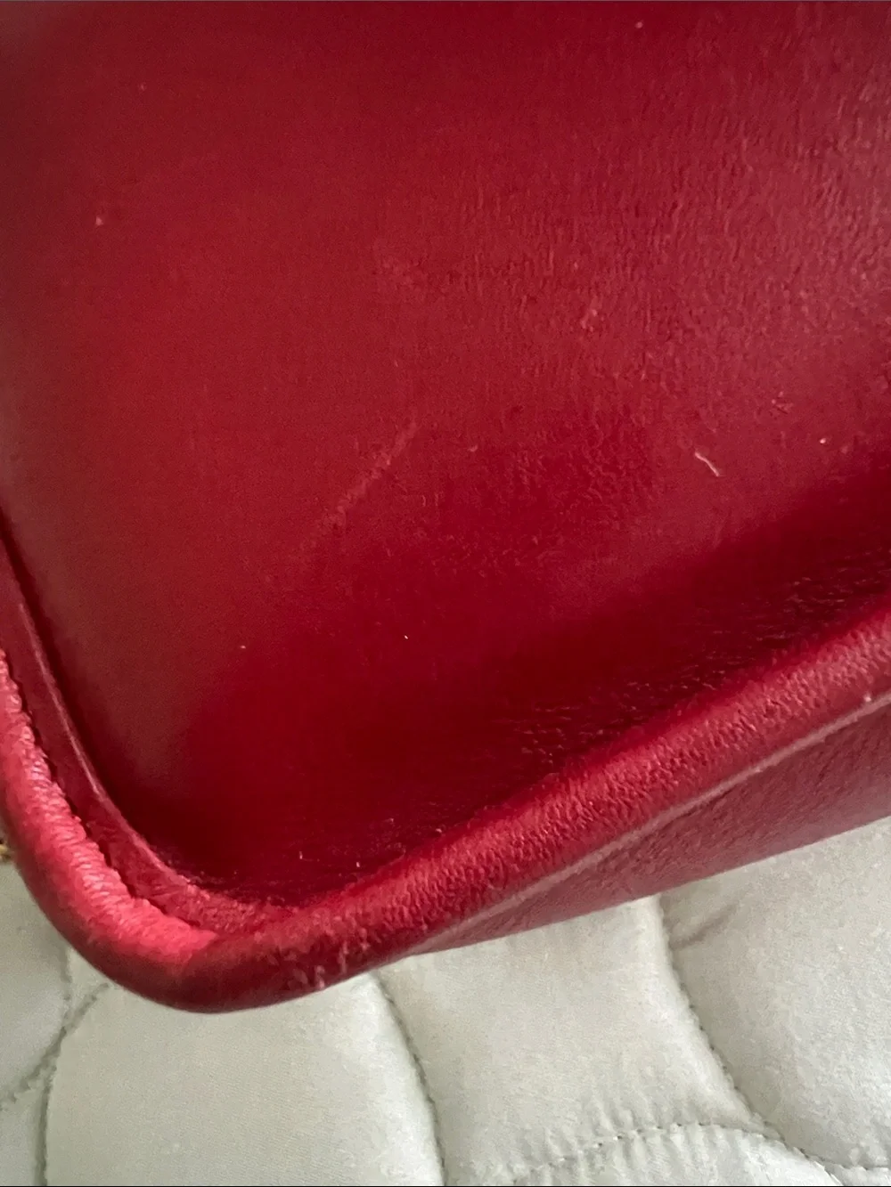 Coach Red Leather Crossbody Bag with Gold Hardware - vintage piece
